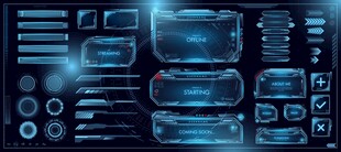 科技 UI 面板素材