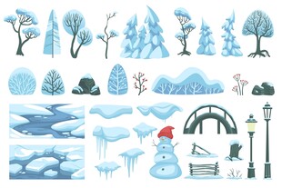 冬季雪景素材