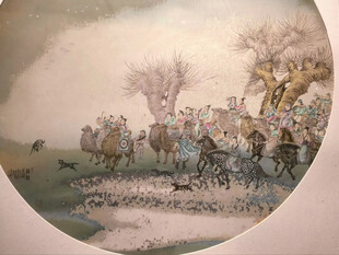 古代田园放牧场景图