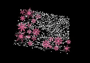 粉色花朵粒子动态背景图
