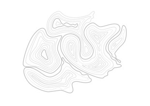 地质地貌曲线纹理轮廓线稿图
