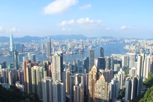 香港城市天际线俯瞰景观