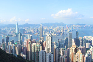 香港城市天际线壮观景象