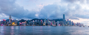 香港城市夜景璀璨风光