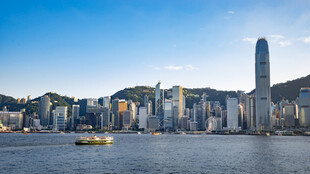 香港城市天际线海景风光