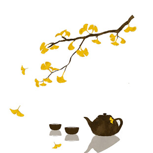 银杏树下的茶韵时光