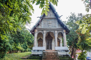 古朴小屋隐于葱郁林间