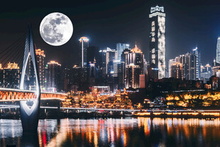 城市月夜美景