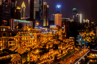 重庆洪崖洞璀璨夜景