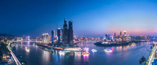 城市璀璨夜景灯光秀