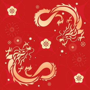 祥龙喜庆背景