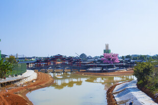 河畔城市景观 