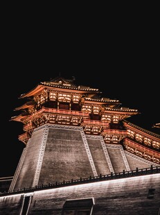 古城楼夜景尽显古韵风华