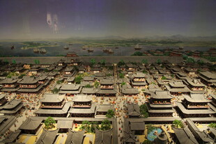 俯瞰古代建筑群景观