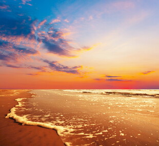 海边绝美日落海景图