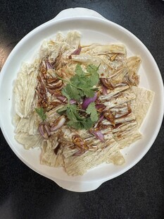 葱头油捞腐竹