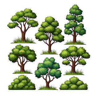 卡通树木合集