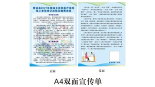 A4宣传单社保宣传单页展示