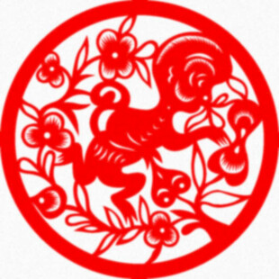 小猴剪纸   
