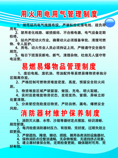 废品回收站用火用电制度牌展板