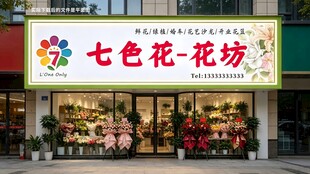 七色花坊缤纷花卉店铺