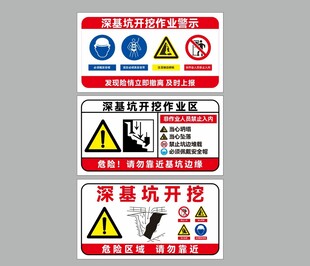 基坑施工安全警示标识