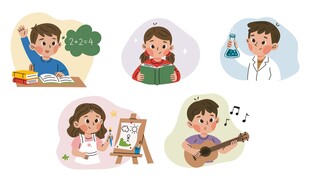 校园童趣插画