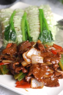 海鲜卷炒鹿肉