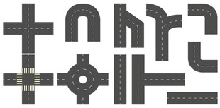 道路马路通道组合
