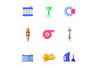多彩创意工具图标集合