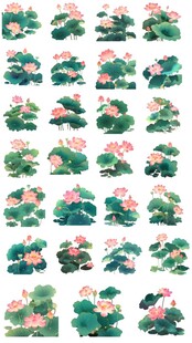 免扣荷花素材