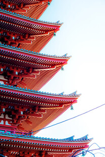 中式古建筑飞檐特写