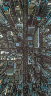城市建筑鸟瞰壮观景象