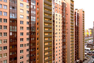 高层住宅楼外观景观
