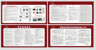 小区物业装修规范流程制度展板