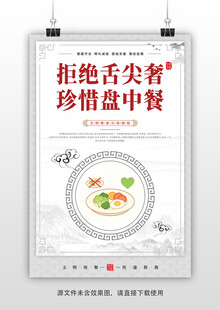 校园食堂文化宣传海报