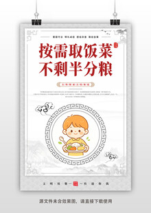 校园食堂文化宣传海报