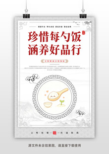 校园食堂文化宣传海报