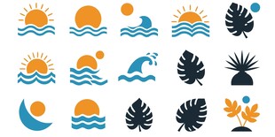 海滨度假素材