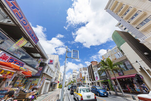 繁华都市商业街景象