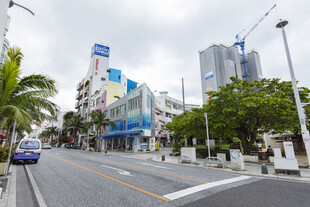 城市街道的清新街景