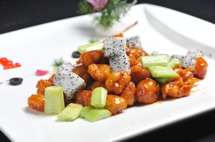 火龙果咕咾肉