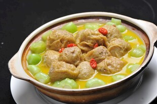 肉酿面筋煲
