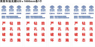 河道江堤防汛桩点三面贴标识