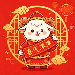 喜气洋洋小羊贺新春
