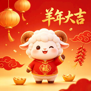 羊年萌羊贺岁喜庆满满