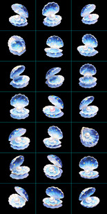 卡通蓝色贝壳