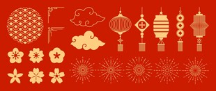 灯笼花纹图案