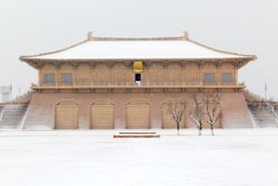 雪覆古建筑尽显古典之美