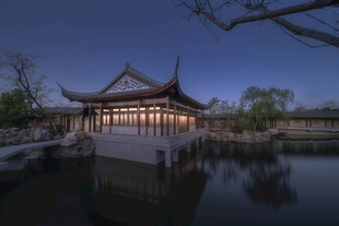 古亭夜色